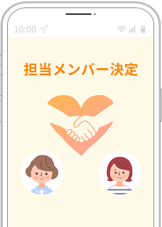 チャット相談ご利用の4ステップの中の2枚目