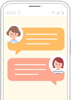 チャット相談ご利用の4ステップの中の3枚目